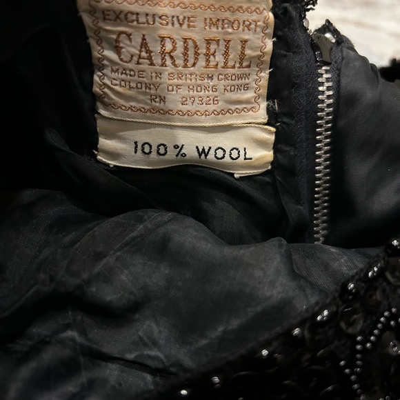 Vintage intricately beaded black top made in Hong Kong Size Small - Picture 5 of 13